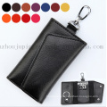 OEM Logo Multifunctional Soft Leather Key Bag with Hook